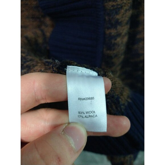 Pendleton Sweater Womens Small Petite Blue Wool Alpaca Cardigan Aztec Southwest - Picture 6 of 8